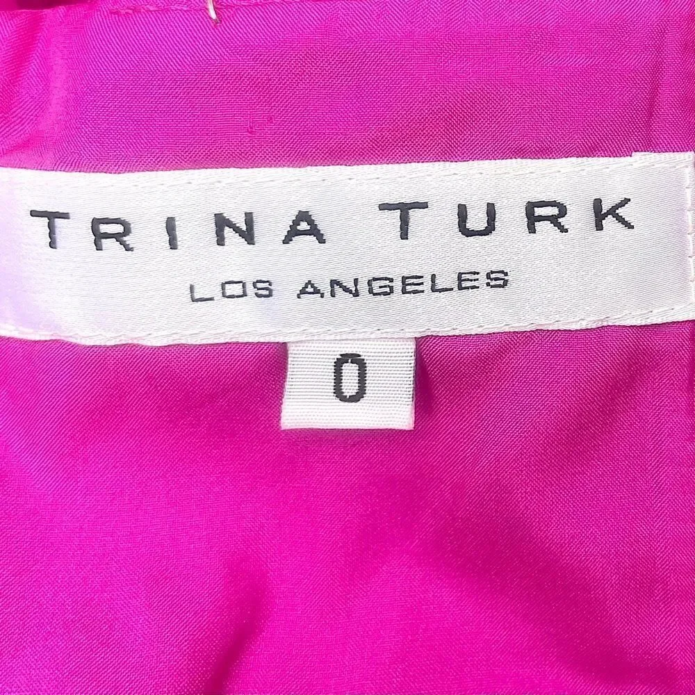 Trina Turk Pink Leopard Strapless Top - Picture 7 of 8